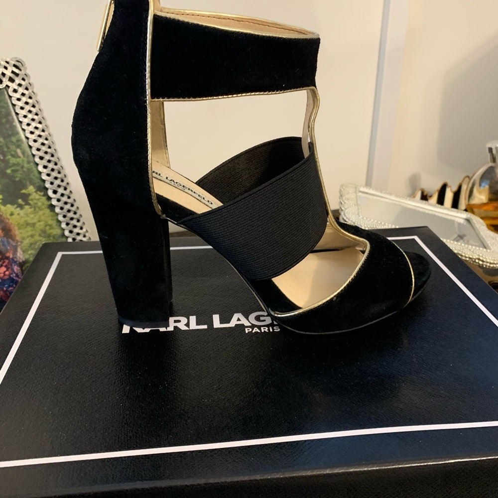 Chunky heels, zip up shoe